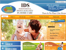 Tablet Screenshot of idsinhomecare.com